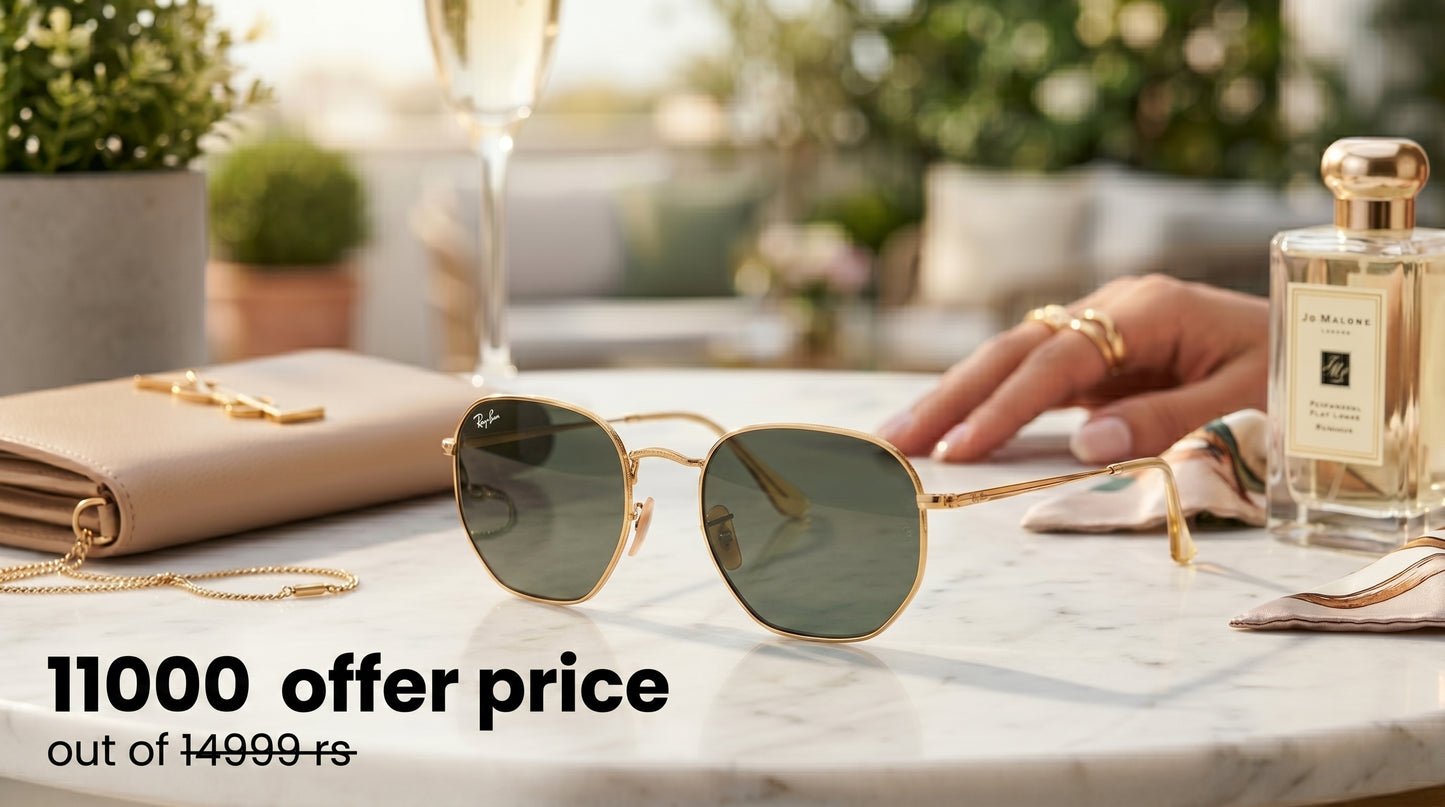 Ray-Ban Hexagonal Flat Sunglasses – Polarized | Women & Unisex | Black & Brown